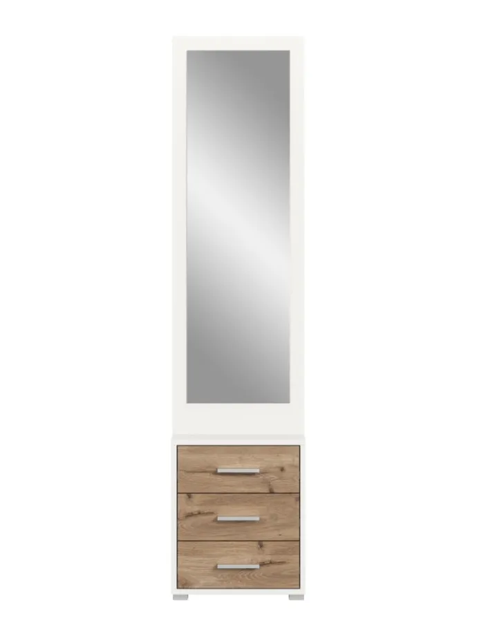 Garderobenkombination (B/H/T: 45x190x38 cm) in Nox Oak Nachbildung