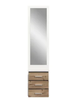 Garderobenkombination (B/H/T: 45x190x38 cm) in Nox Oak Nachbildung