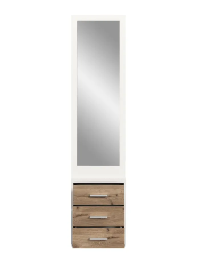 Garderobenkombination (B/H/T: 45x190x38 cm) in Nox Oak Nachbildung