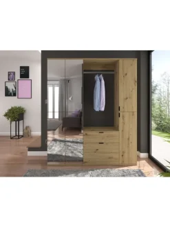 Garderobenkombination (B/H/T: 152x193x34 cm) in Artisan Eiche Nachbildung