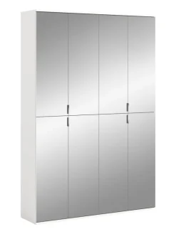 Garderobenkombination (B/H/T: 122x193x34 cm) in weiß