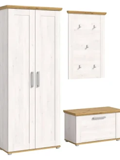 Garderobenkombination (B/H/T: 175x196x39 cm) in Sibiu Lärche Nachbildung