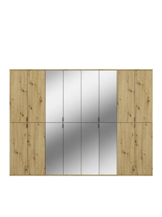 Garderobenkombination (B/H/T: 244x193x34 cm) in Artisan Eiche Nachbildung