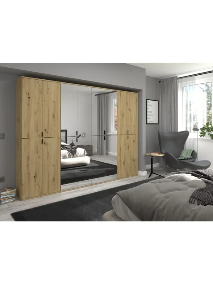 Garderobenkombination (B/H/T: 244x193x34 cm) in Artisan Eiche Nachbildung