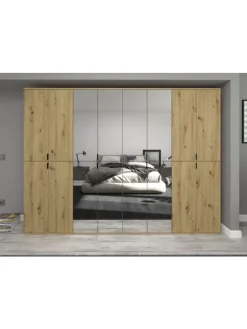 Garderobenkombination (B/H/T: 244x193x34 cm) in Artisan Eiche Nachbildung