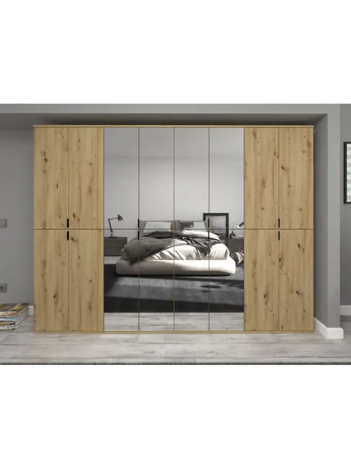 Garderobenkombination (B/H/T: 244x193x34 cm) in Artisan Eiche Nachbildung