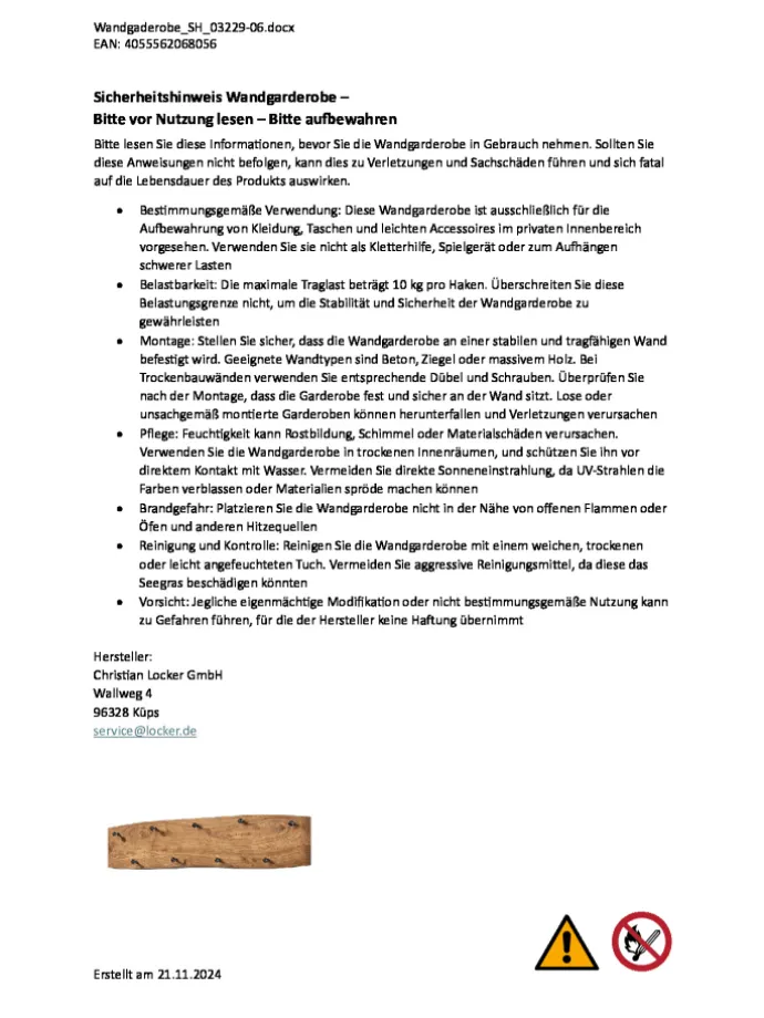 Garderobenpaneele LUDWIG9 in Braun