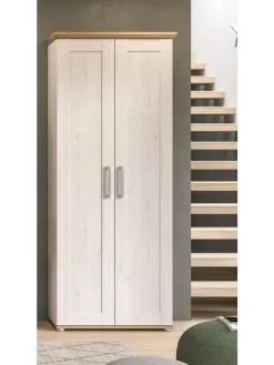 Garderobenschrank (B/H/T: 80x196x39 cm) in Sibiu Lärche Nachbildung