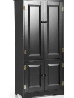 Garderobenschrank in Schwarz