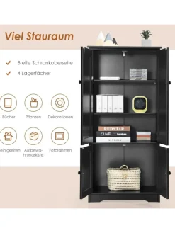 Garderobenschrank in Schwarz