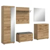 Garderoben-Set ink. Sitzkissen (B/H/T: 272x197x40 cm) in Evoke Oak Nachbildung