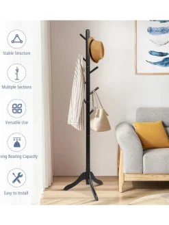 Garderobenständer 175cm in Schwarz