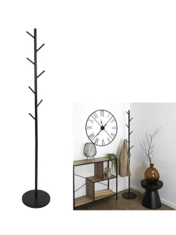 Garderobenständer in Schwarz - (B)27 x (H)173 x (T)27 cm