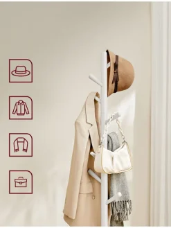 Garderobenständer in Weiß - (H)173 cm