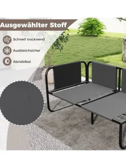 Garten Lounge Sofa 2-Sitzer in Grau