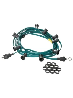Garten Party Lichterkette Illu 10x dimmbare Glühbirne 5m grün