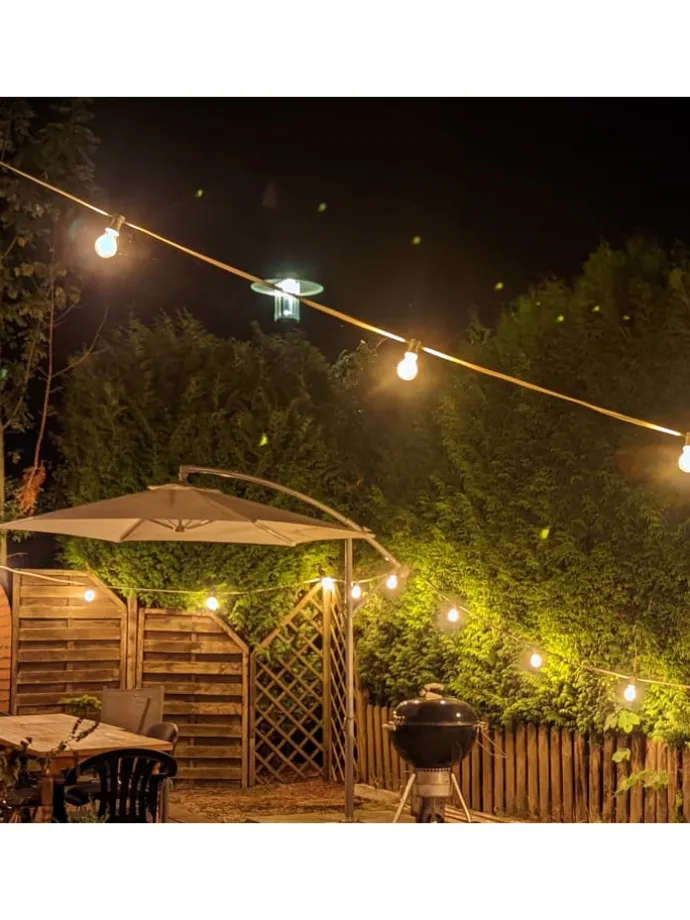 Garten Party Lichterkette Illu 10x dimmbare Glühbirne 5m grün