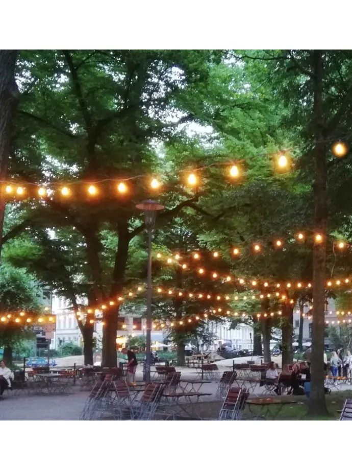 Garten Party Lichterkette Illu 10x dimmbare Glühbirne 5m grün