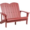 Gartenbank ADIRONDACK in Rot - (W) 125 x (H) 91 x (L) 73 cm