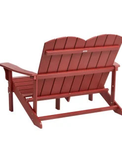 Gartenbank ADIRONDACK in Rot - (W) 125 x (H) 91 x (L) 73 cm