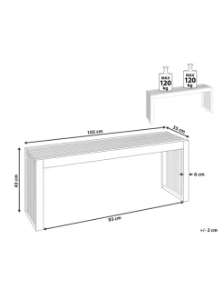 Gartenbank BELLANO in Braun - (W) 105 x (H) 43 x (L) 35 cm