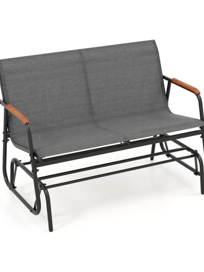 Gartenbank Schaukelbank 2-Sitzer in Grau