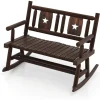 Gartenbank Schaukelbank 111x85x89cm in Braun