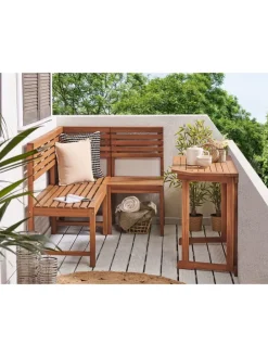 Gartenbank TREIA in Braun - (W) 110 x (H) 92 x (L) 40 cm