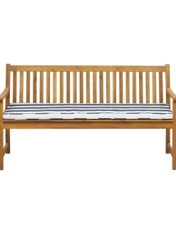 Gartenbank VIVARA in Braun/Weiß/Blau - (W) 160 x (H) 88 x (L) 61 cm
