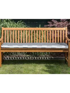 Gartenbank VIVARA in Braun/Weiß/Blau - (W) 160 x (H) 88 x (L) 61 cm