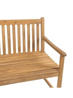 Gartenbank VIVARA in Braun/Weiß/Blau - (W) 160 x (H) 88 x (L) 61 cm