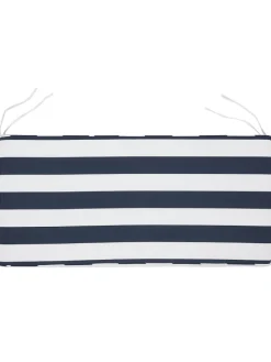 Gartenbank VIVARA in Braun/Weiß/Blau - (W) 160 x (H) 88 x (L) 61 cm