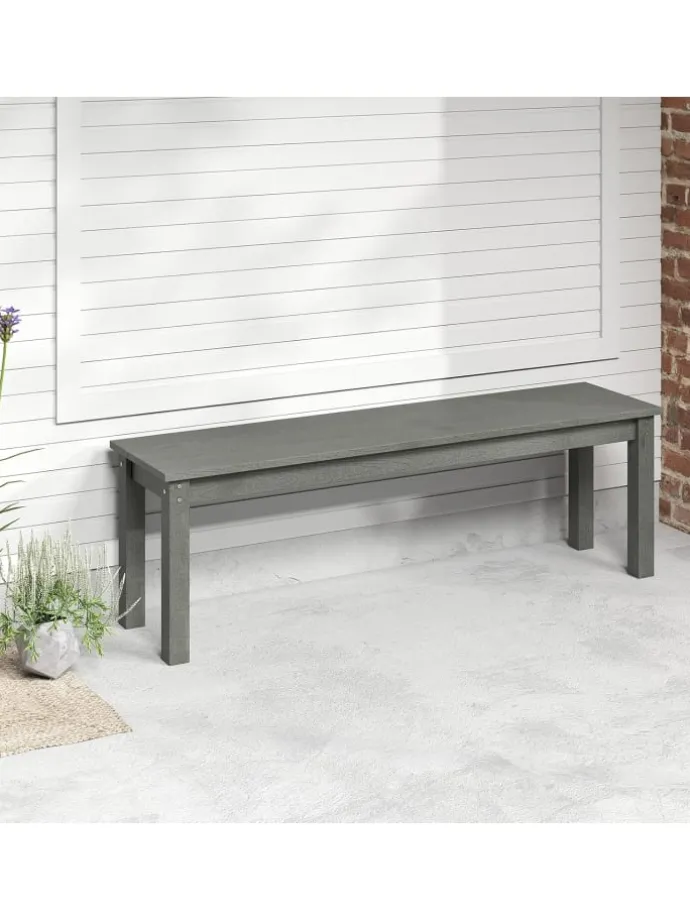 Gartenbank wetterfest 3-Sitzer in Grau