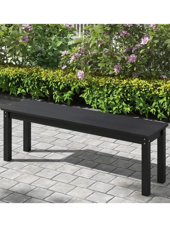 Gartenbank wetterfest 3-Sitzer in Schwarz