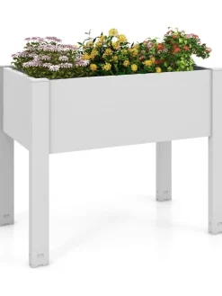 Gartenbeet selbstbewässernd 76x45x61cm in Weiß