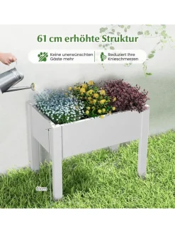 Gartenbeet selbstbewässernd 76x45x61cm in Weiß