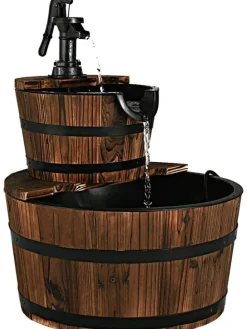 Gartenbrunnen in Braun