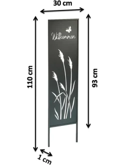 Gartendekoration GARDENWELC in Grau