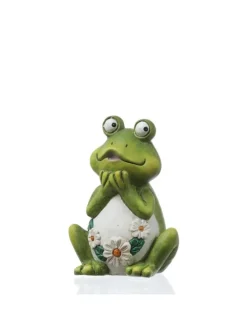 Gartenfigur Frosch Rosie Tierfigur für Beet Gartendeko H: 16cm in grün