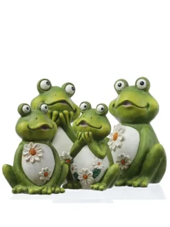 Gartenfigur Frosch Rosie Tierfigur für Beet Gartendeko H: 16cm in grün