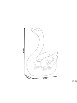 Gartenfigur GRUFFY in Weiß/Kupfer - (W) 21 x (H) 40 x (L) 14 cm