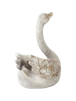 Gartenfigur GRUFFY in Weiß/Kupfer - (W) 21 x (H) 40 x (L) 14 cm