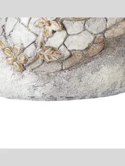 Gartenfigur GRUFFY in Weiß/Kupfer - (W) 21 x (H) 40 x (L) 14 cm