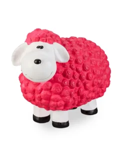 Gartenfigur Schaf in Pink