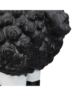 Gartenfigur Schaf in Schwarz