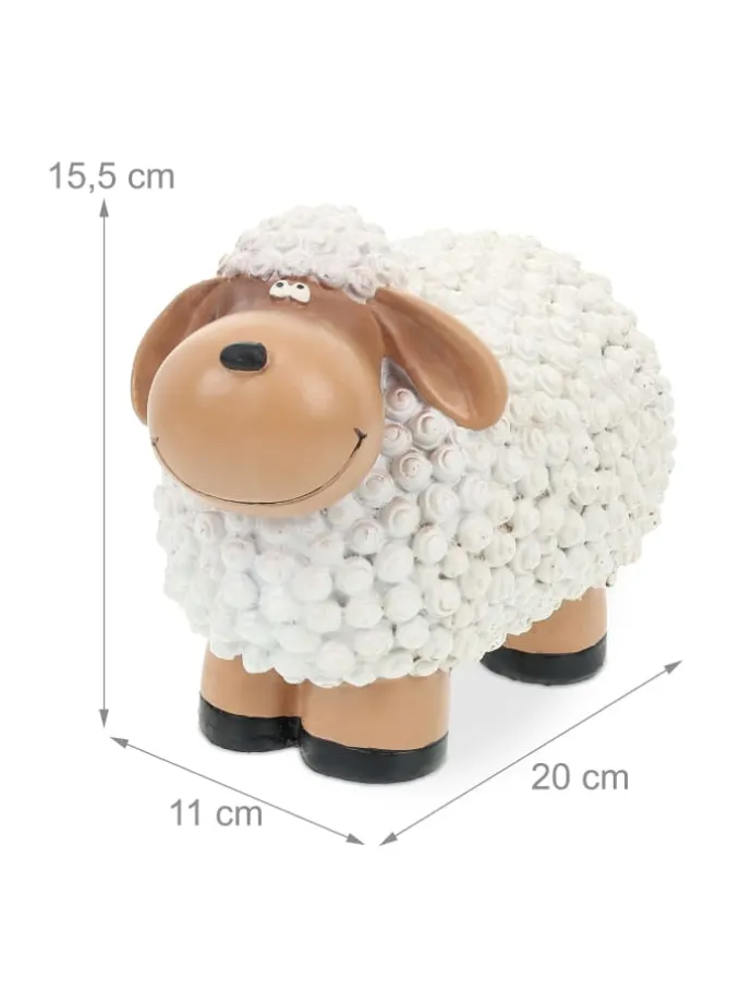 Gartenfigur "Schaf" in Weiß