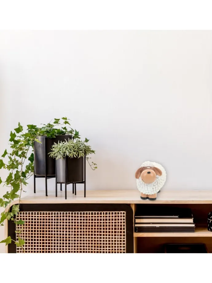 Gartenfigur "Schaf" in Weiß