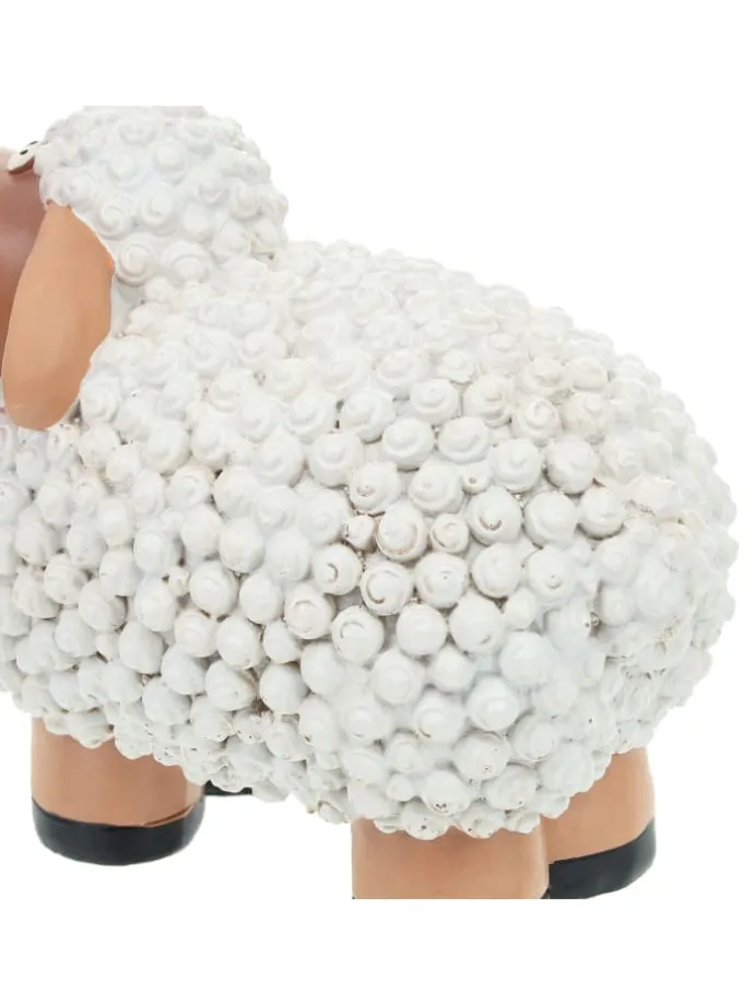 Gartenfigur "Schaf" in Weiß