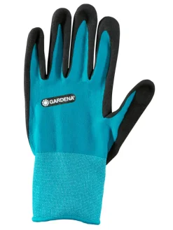 Gartenhandschuhe in Hellblau/ Schwarz