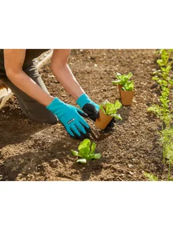 Gartenhandschuhe in Hellblau/ Schwarz